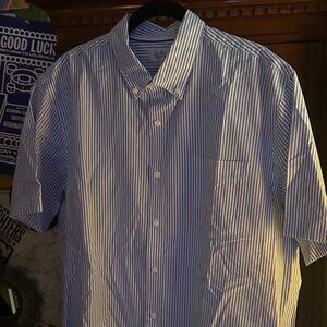 Croft & Barrow XL Easy Care Striped Short Sleeve Button Down Breast Pocket